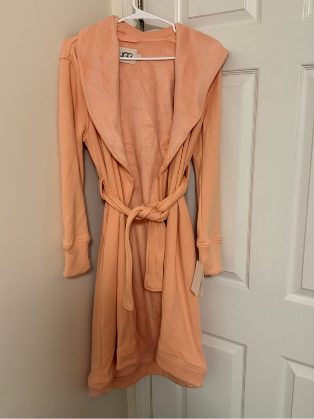 UGG Peach Plush Hooded Robe